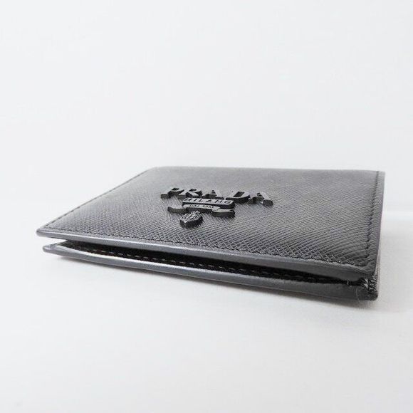 Auth Prada - Black Leather Bifold #79291P32B - Picture 7 of 7